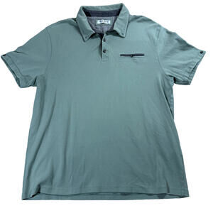 English Laundry Polo Shirt Mens XXL Green Short Sleeve Casual Golf Top Soft FitX